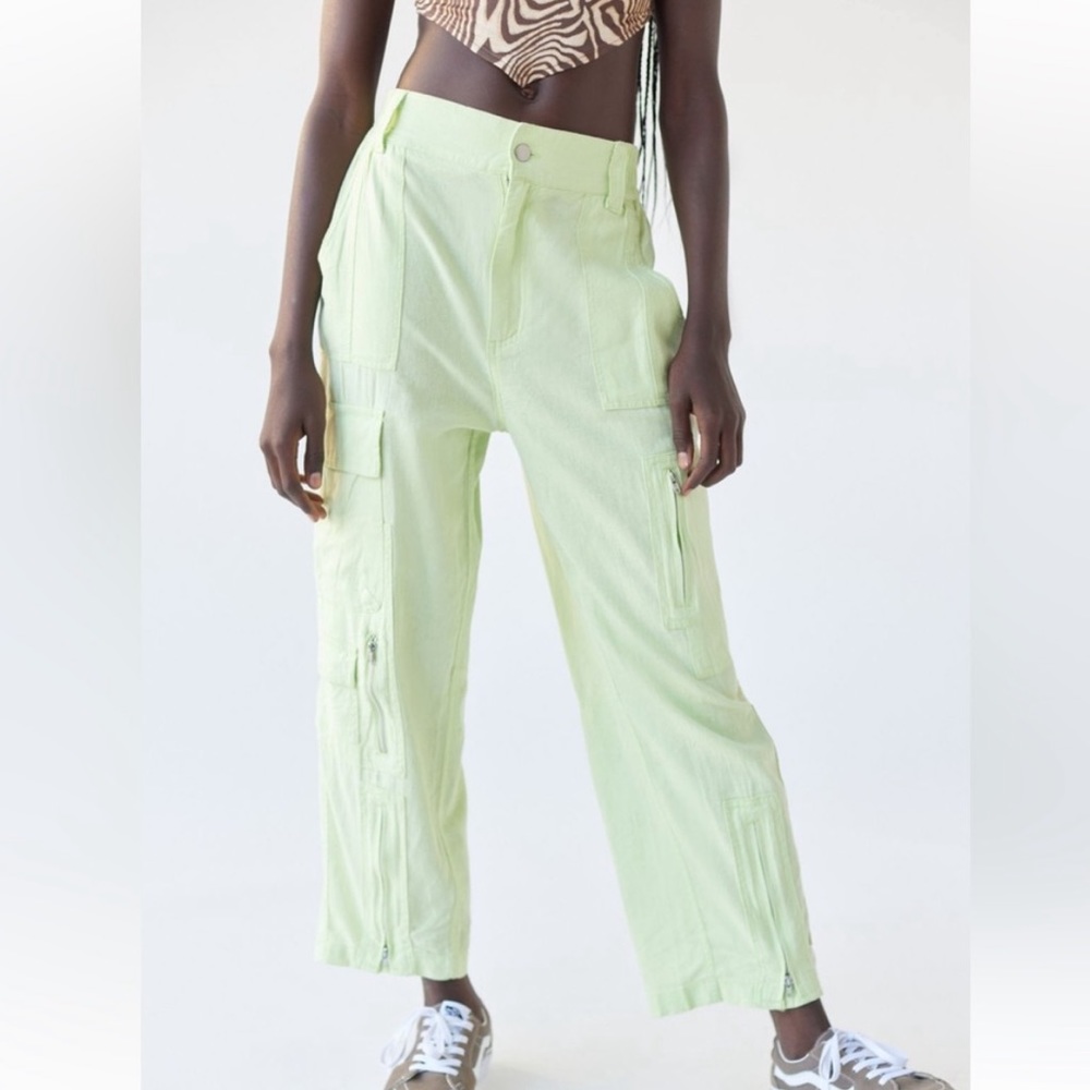 Urban Outfitters Linen Blend Cargo Pants size M